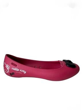 Crocs x Hello Kitty McCall Slip On Ballet Flats Pink Black Women’s Size 8 Rare